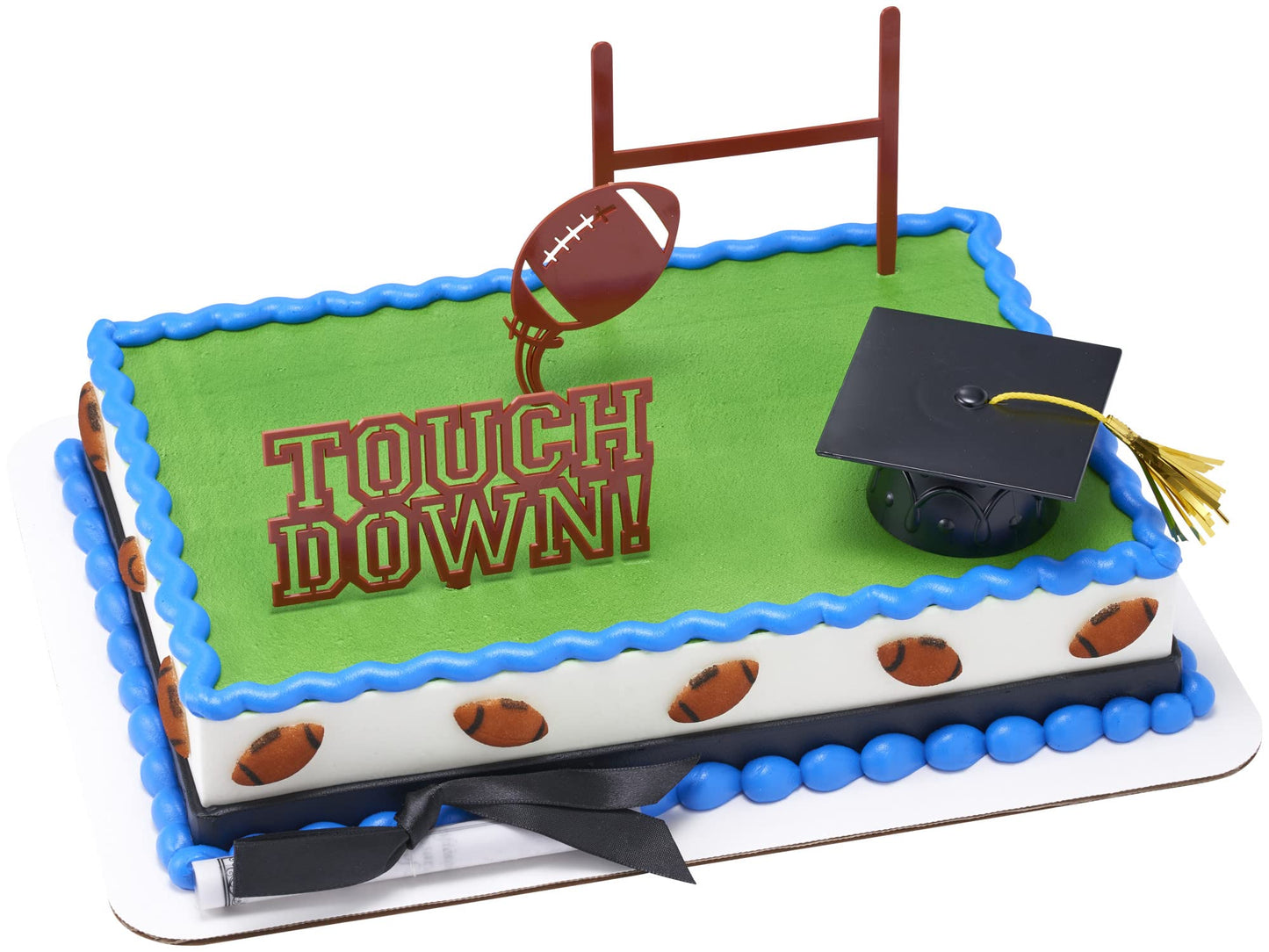 Lucks Dec-Ons Decorations Molded Sugar/Cup-Cake Topper  Football  1.125 Inch  264 Count