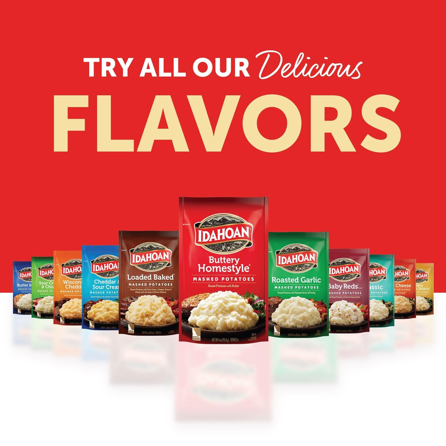 Idahoan Buttery Homestyle Value Size Mashed Potatoes, Naturally Gluten-Free, 100% Real Idaho potatoes, No Artificial Flavors or