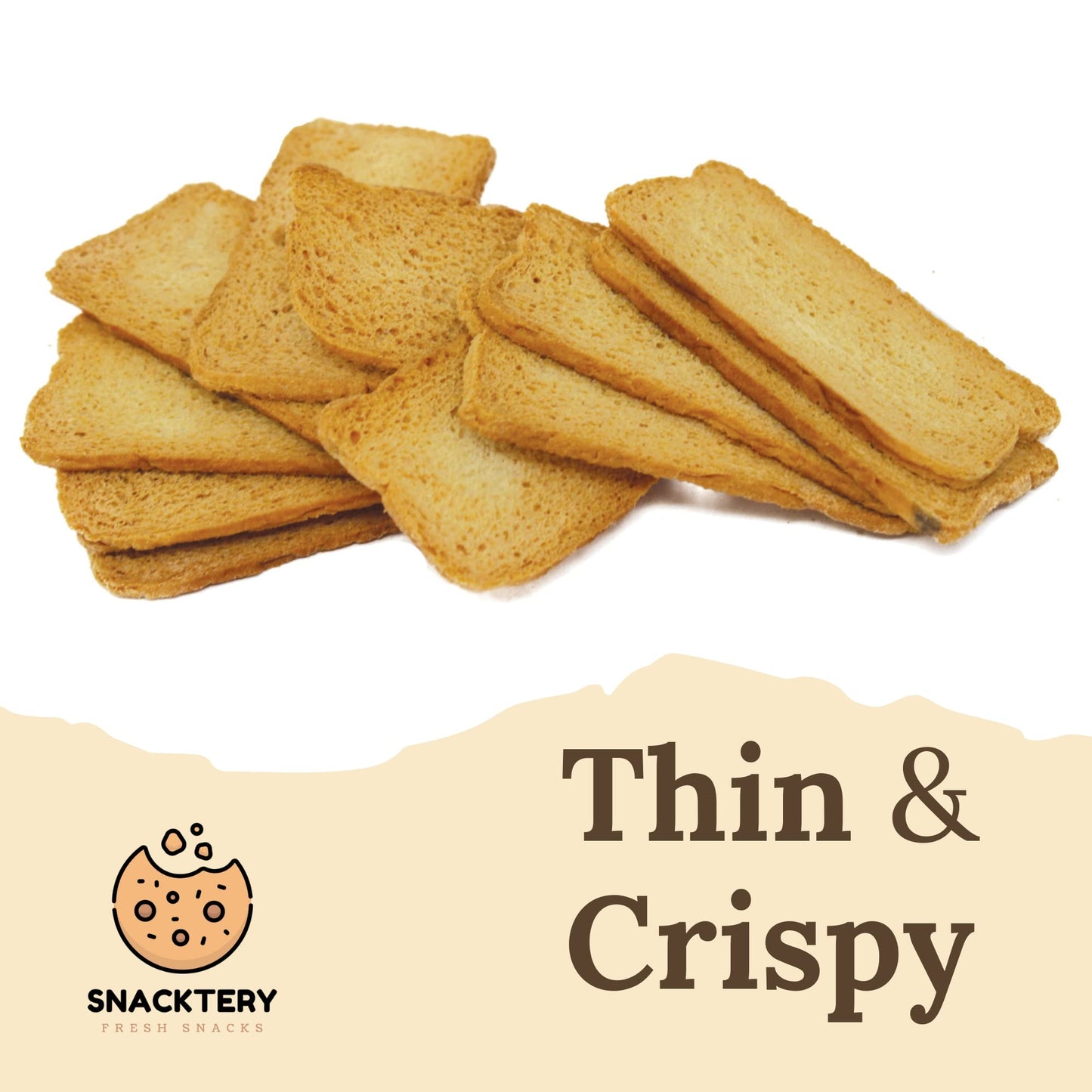 Snacktery Original Melba Toast Crackers - Thin and Crispy Flatbread Crackers - Mini Toasts for Dips, Spreads, Salads - 7 Oz