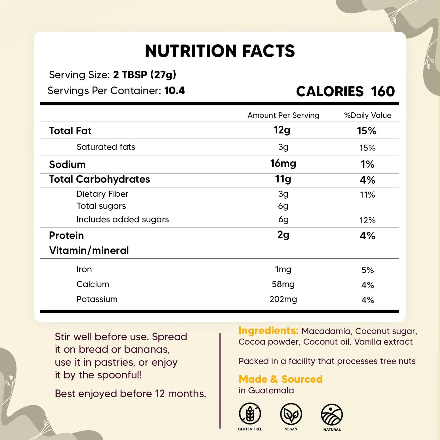 Yogi Super Foods Chocolate Spread, Keto Chocolate Dessert, Low Carb, Keto Friendly, Vegan Healthy Chocolate Spread, Keto Sweets,