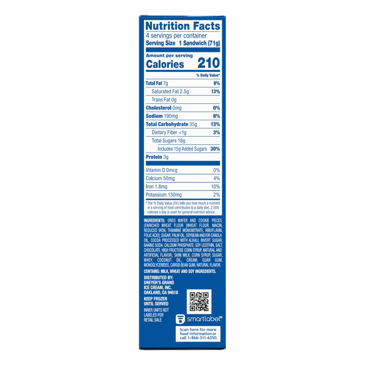 Oreo Frozen Sandwiches, 4 Ct