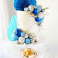 Blue Cake Decoration Blue Silver Balls Cake Topper Baby Shower Cake Decoration For Wedding Bridal Shower Birthday