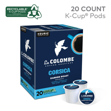 La Colombe Coffee Roasters Corsica Darker Roast Coffee, Single Serve Keurig K-Cup Pods, 20 Count Box