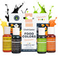 Chefmaster Halloween Colors Liqua-Gel Food Coloring Kit, 4 Pack, Water-Based, Highly Pigmented, 0.7 Fl Oz Each, Black