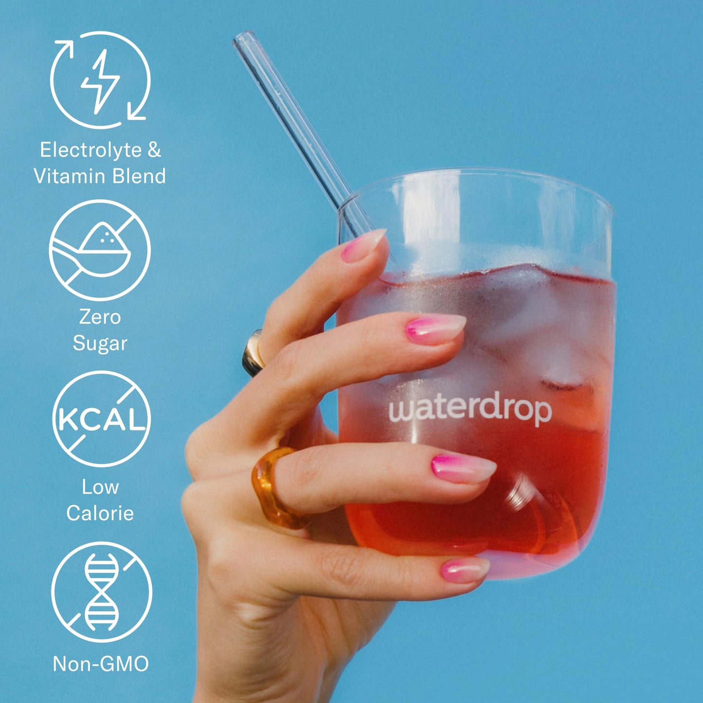 Waterdrop Hydration Cubes, Iced Tea Raspberry, 230 Mg Electrolyte & Vitamin Blend Drops For Still & Sparkling Water, Vitamin C &