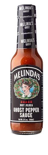 Melindaas Ghost Pepper Hot Sauce - Gourmet Extra Spicy Hot Sauce - Made With Fresh Ingredients Ghost Peppers (Bhut Jolokia) Haba