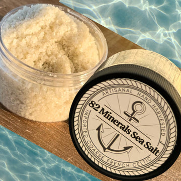 3.Oz Jar - 82 Minerals Coarse, French Celtic Style *Hand Harvested & Artisanal - Sea Salt That Hydrates - 100% Authentic, Vegan