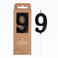 PHD CAKE Black Number Candles, 9 Inch Birthday Cake Candles, Wax Material
