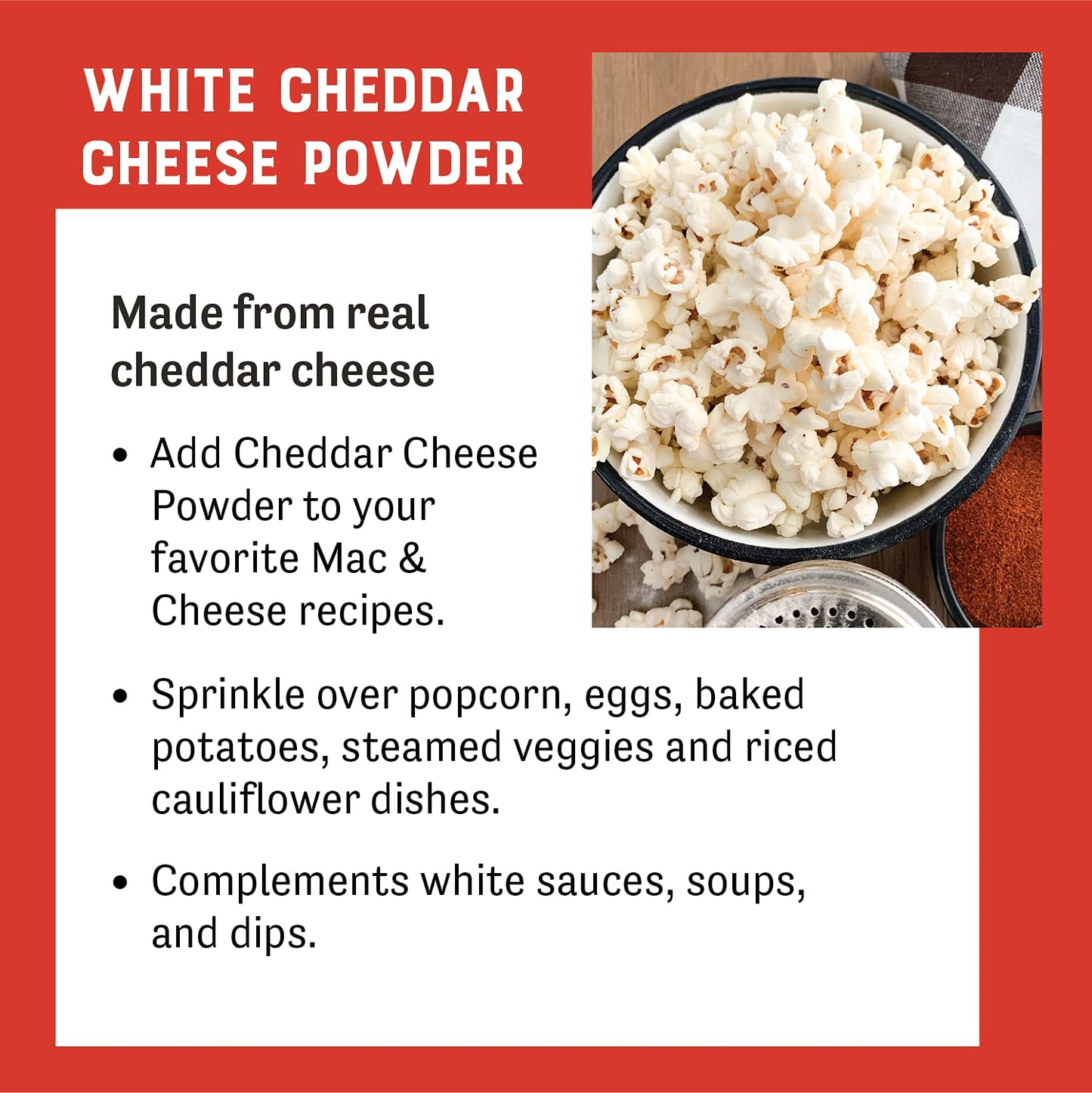 Judees White Cheddar Cheese Powder - 100% Non-GMO, Gluten-Free, 11.25oz