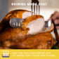 Fire & Flavor Lemon Pepper Turkey Perfect Brine - Turkey Brine Kit with Bag for Roasting  Grilling  smoky aroma  and Frying - Brining Seasonings for Cooking and Turkey Brine Bag - Turkey Brine and Rub Kit