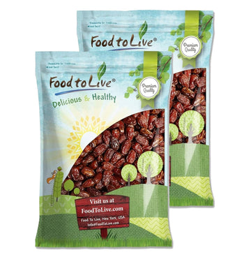 Medjool Dates, 15 Pounds - Non-GMO Verified, Large Dried Meaty Dates with Pits, Unsweetened, Unsulphured, Vegan, Sirtfood, Bulk.