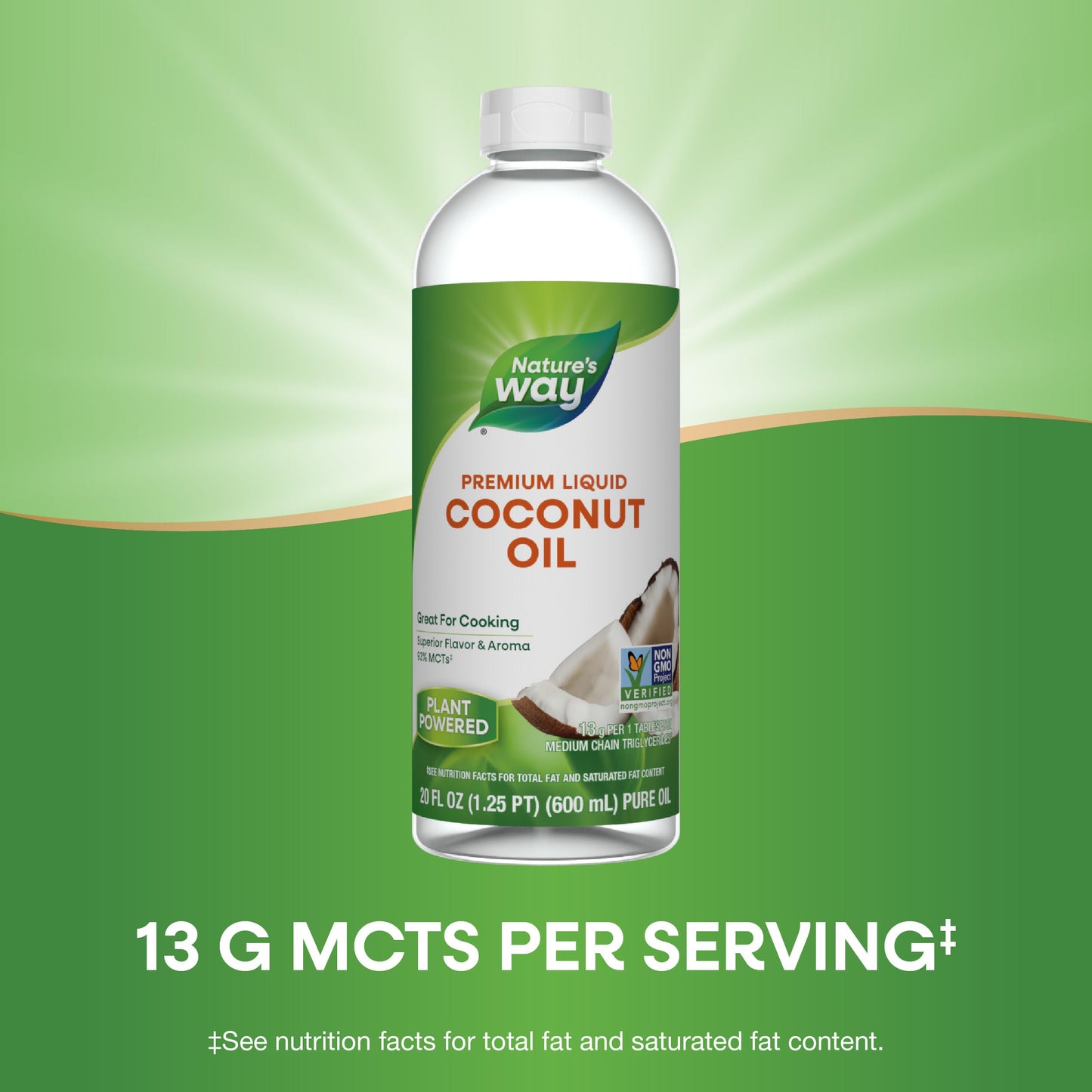 Natures Way Liquid Coconut Oil, Superior Flavor and Aroma, Hexane Free, Stays Liquid, Non-GMO Project Verified, 20 Fl Oz (Packa