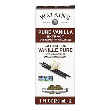 Watkins Pure Vanilla Extract, With Madagascar Vanilla Beans, Non-Gmo, Kosher, 1 Oz Bottle, 1-Pack