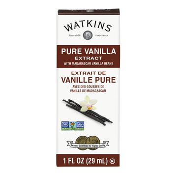 Watkins Pure Vanilla Extract, With Madagascar Vanilla Beans, Non-Gmo, Kosher, 1 Oz Bottle, 1-Pack