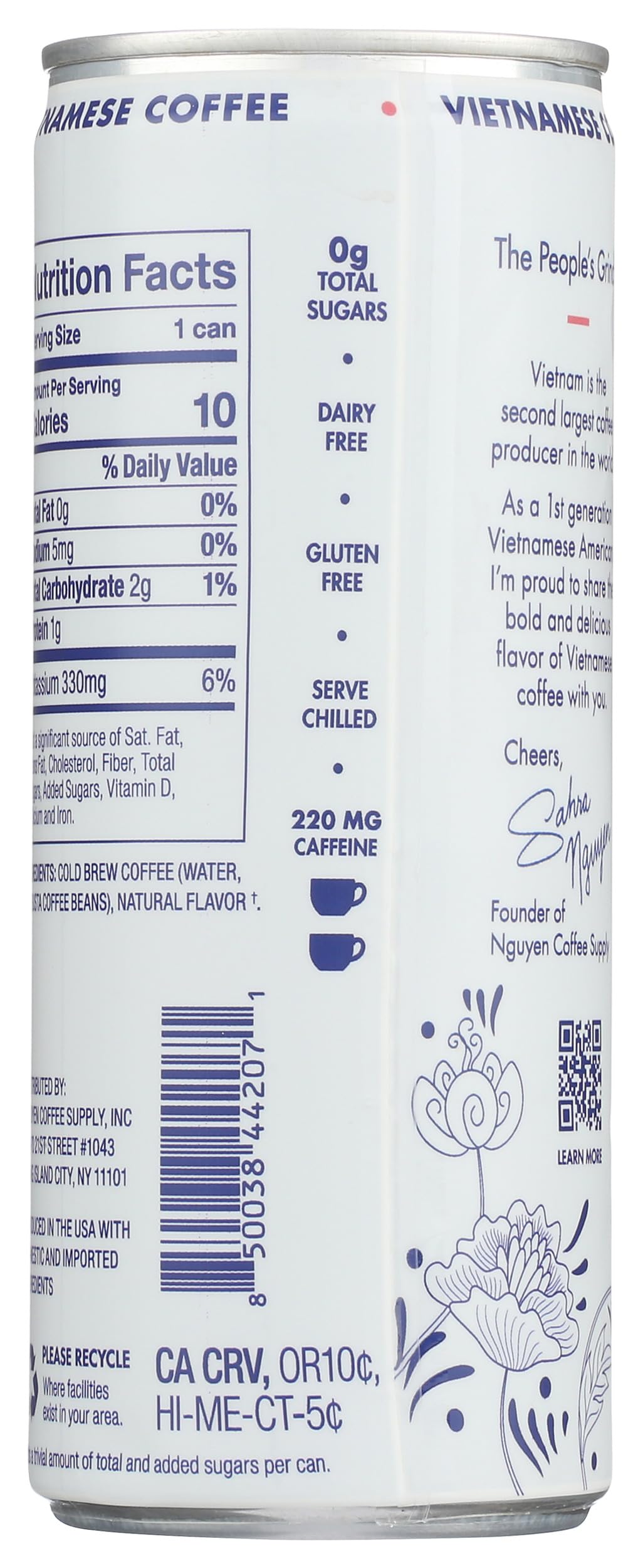 Nguyen Coffee Supply Classic Black Cold Brew Coffee, 7.5 FZ