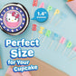 30 X Edible Sugar Cupcake Toppers - - Hello K Themed Collection Of Edible Cake Decorations | Uncut Edible On Sugar Sheet