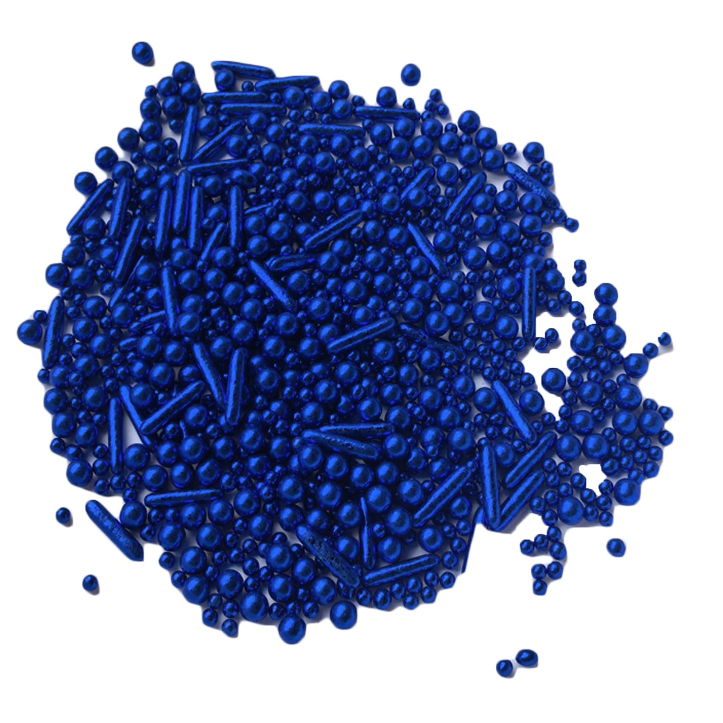 Sprinkles Blue Pearl Sugar Candy Mix Size Baking Cake Decorations Cupcake Toppers Celebrations Shaker Jar Wedding Shower Party (