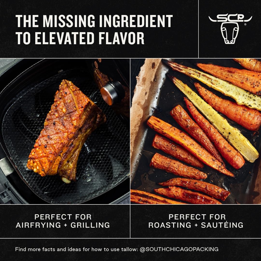 South Chicago Packing Wagyu Beef Tallow Spray  Umami-Rich  Flavorful  Perfect for Sauteing  Stir-frying and Grilling  Nonstick Cooking Oil  7 Fl Oz