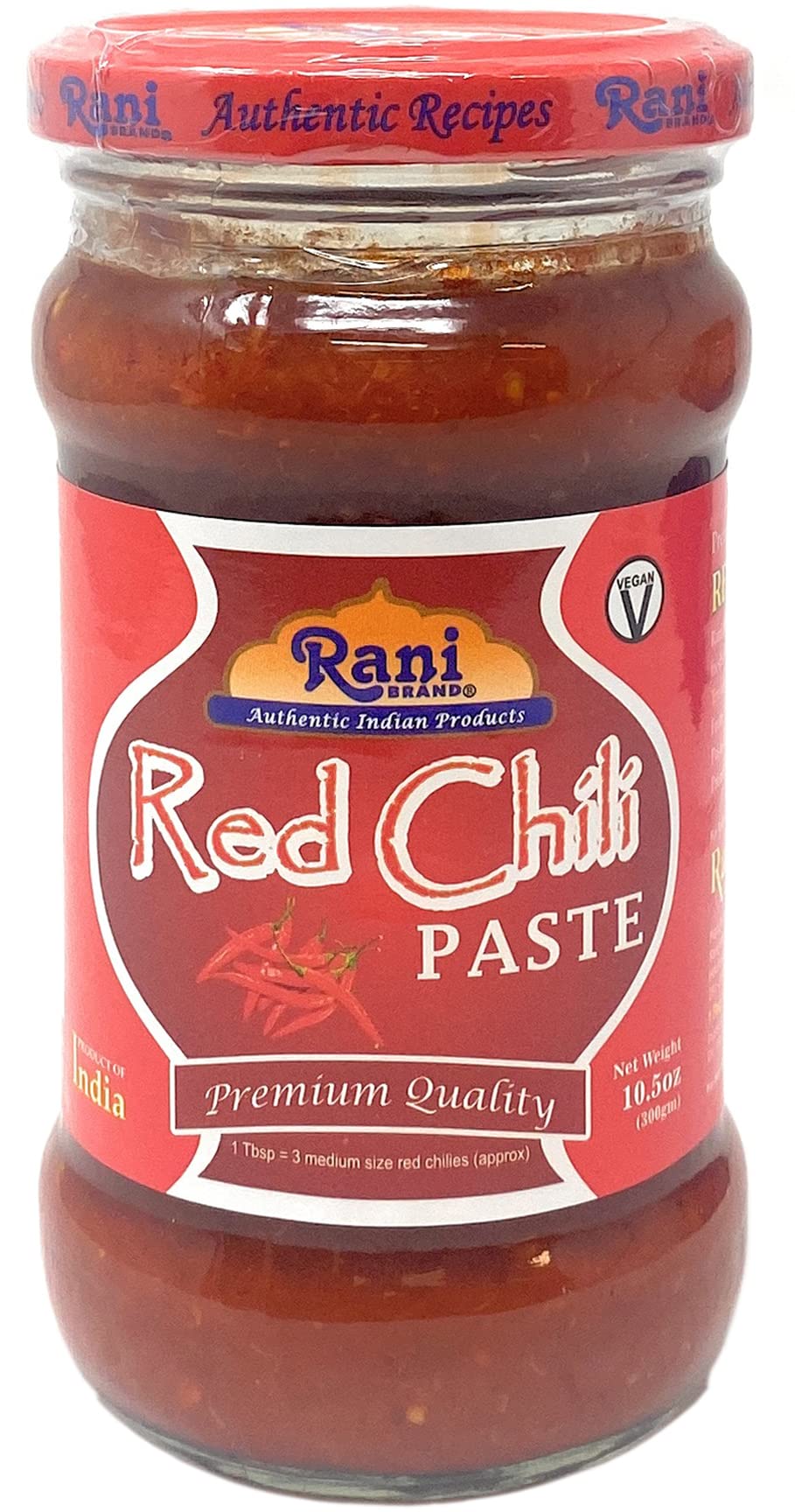 Rani Red Chilli Cooking Paste 10.58Oz (300G) Glass Jar, Pack Of 5+1 Free ~ Vegan | Gluten Free | Non-Gmo | No Colors | Indian Origin