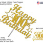100 Birthday Cake Topper Gold Glitter, Party Decoration Ideas, Premium Quality, Sturdy Doubled Sided Glitter, Acrylic Stick. Mad