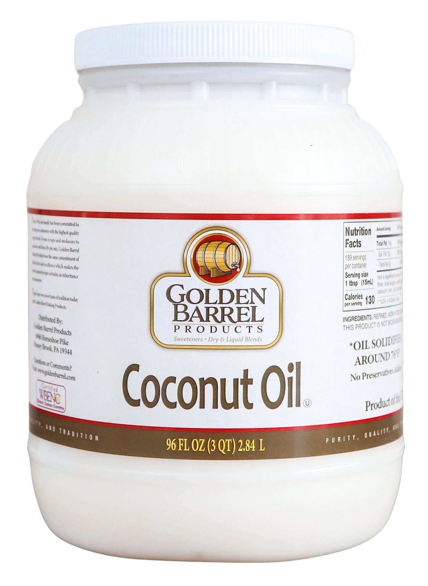Golden Barrel Coconut Oil (96 fl. oz.)