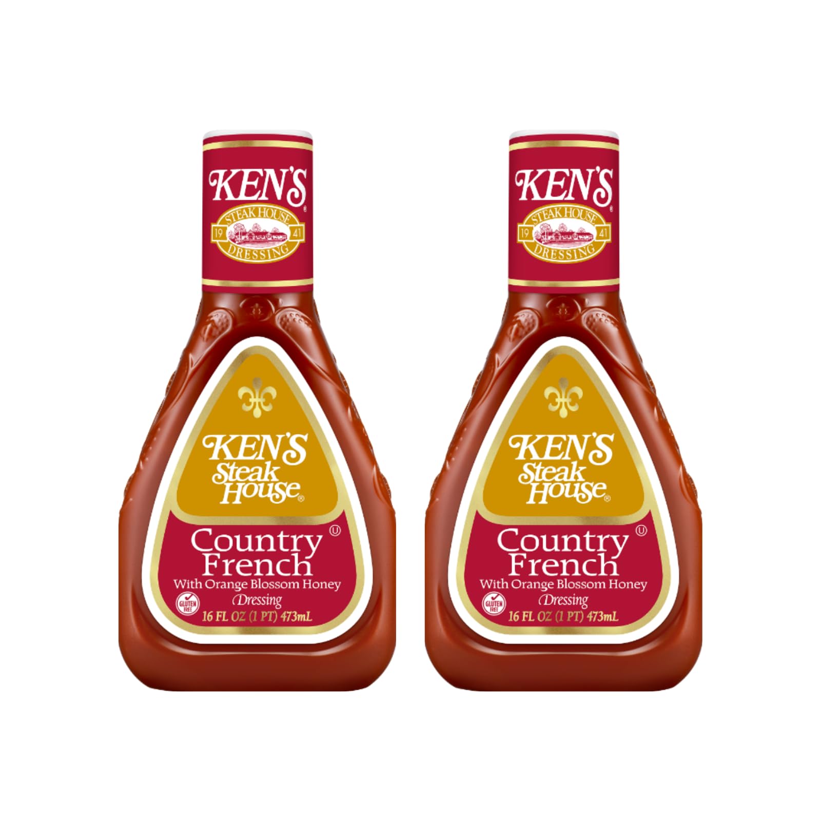 Ken'S Steak House Lite Country French With Orange Blossom Honey Dressing 16 Fl Oz (Pack Of 2)