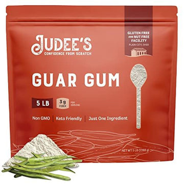 Judee's Gluten Free Guar Gum Powder 5 lb - Keto-Friendly, Gluten-Free & Nut-Free - 100% Pure Guar Gum derived from Beans Low Car