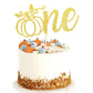 1 Pcs Pumpkin One Cake Topper Glitter Fall Theme Pumpkin 1St Birthday Cake Pick Decorations For Baby Shower First Birthday Thank