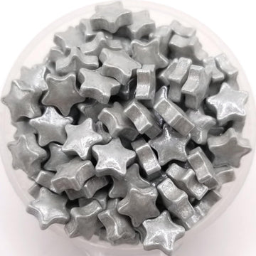 NCS Metallic Silver Stars 7MM Edible Candy Sprinkles, 8 ounces - Great for Cupcakes, Cookies, Cakes, Cakes Pops, Donuts