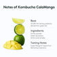 Osulloc Kombucha Tea Calamango (Calamansi & Mango Blending), Sparkling Powdered Mix Beverage, No Added Sugar, 10 Sticks, 1.76Oz