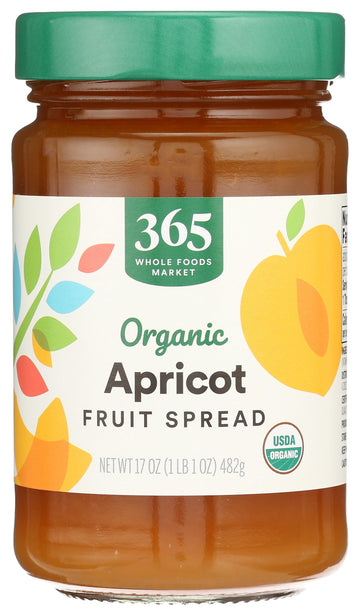 365 by Whole Foods Market, Organic Apricot Fruit Spread, 17 Ounce