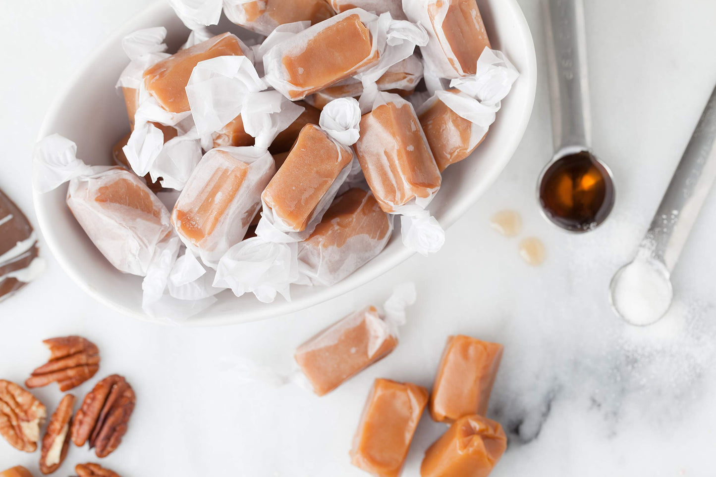 Taras Gourmet Sugar Free Caramels - Handcrafted All Natural Candy, Creamy & Individually Wrapped, 20 oz, Caramel Flavor