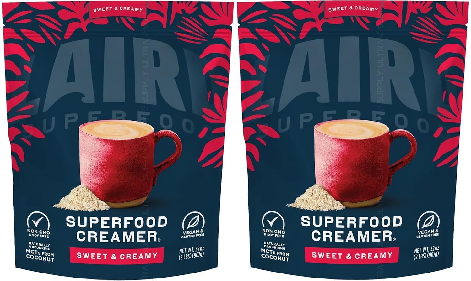 Lairds Superfoods Coffee Creamer, 32 Ounce - Plant-Based, Dairy-Free, Vegan, Coconut MCTs(2 pack)