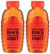Nature Nate's 100% Pure, Raw & Unfiltered, Squeeze Bottle; All-natural Sweetener, No Additives, Honey, 1 Pound (Pack of 2)