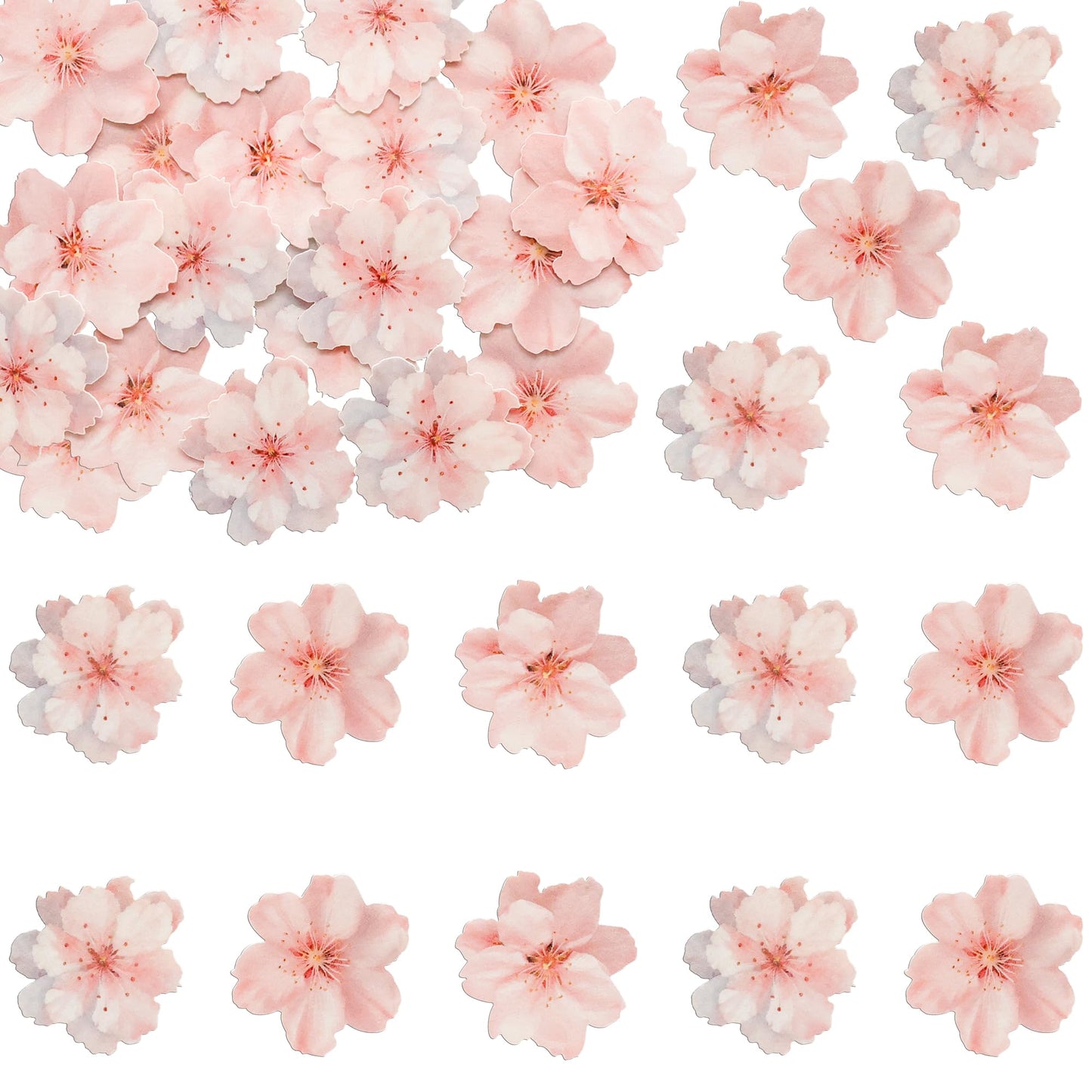 Ephlyn 54Pcs Edible Cherry Blossom Cupcake Toppers Spring Bridal Engagement Baby Shower Birthday Party Cupcake Picks Anniversary
