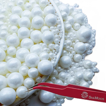 Se Si&Moos White Sugar Pearls For Cake Decorating White Pearl Sprinkles Edible Pearls For Cakes White Sprinkles White Edible Pea