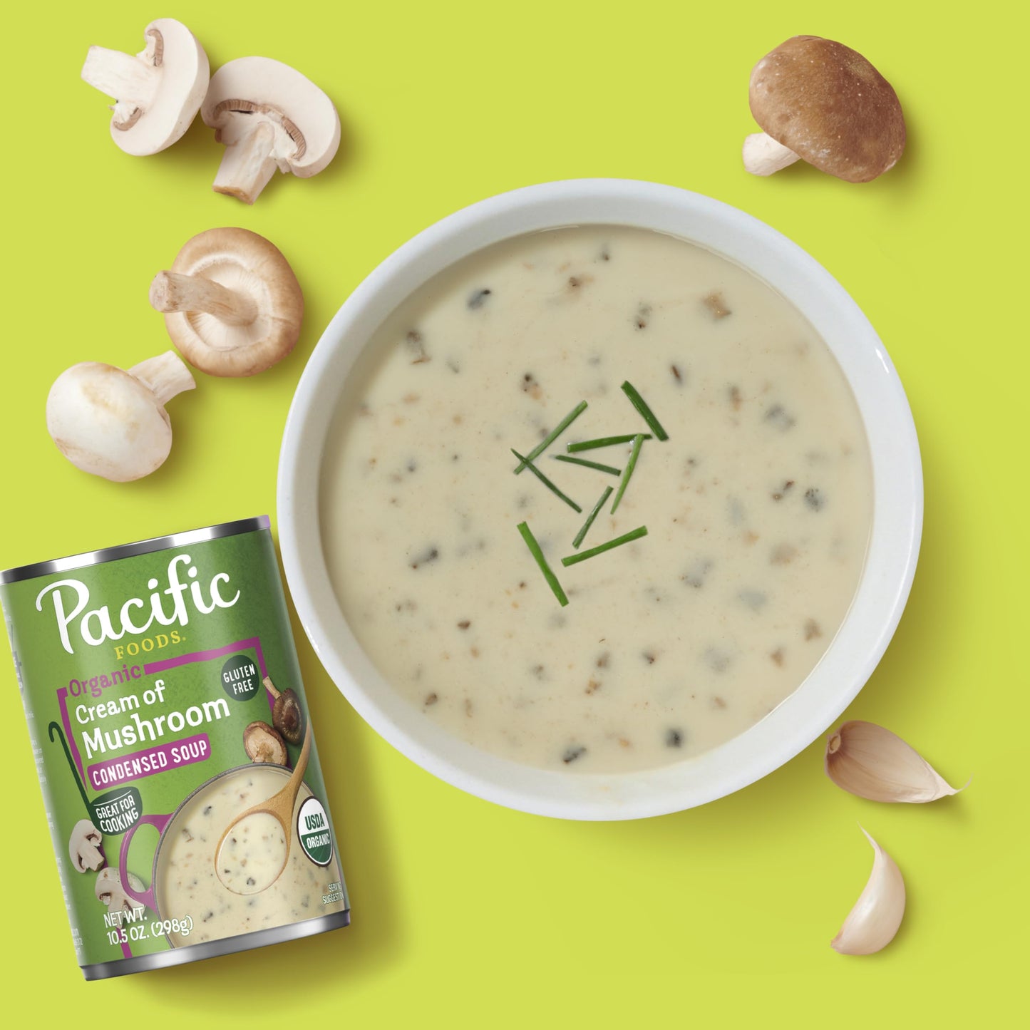 Pacific Foods Organic Cream of Mushroom Soup, 10.5 oz Can (Pack of 6)