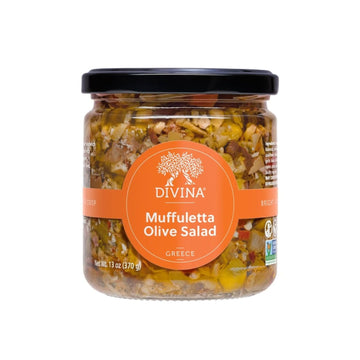 Divina Muffuletta Olive Salad, 13 Ounce, Classic Mediterranean Flavor, Model 0631723202480