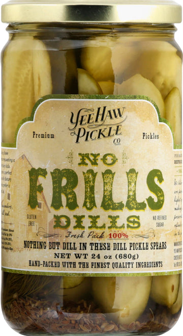 Yee-Haw Pickle Dills Pickle - No Frills - Case of 6 - 24 oz.(D0102HH6726.)