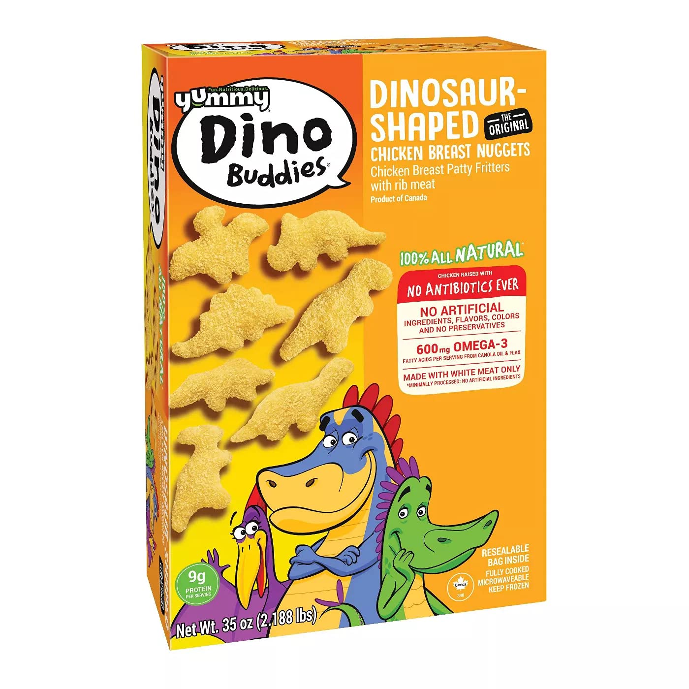 Gourmet Kitchn Frozen Chicken Breast Nuggets, Omega 3, No Preservatives, 70oz (2 Boxes, 35oz each)