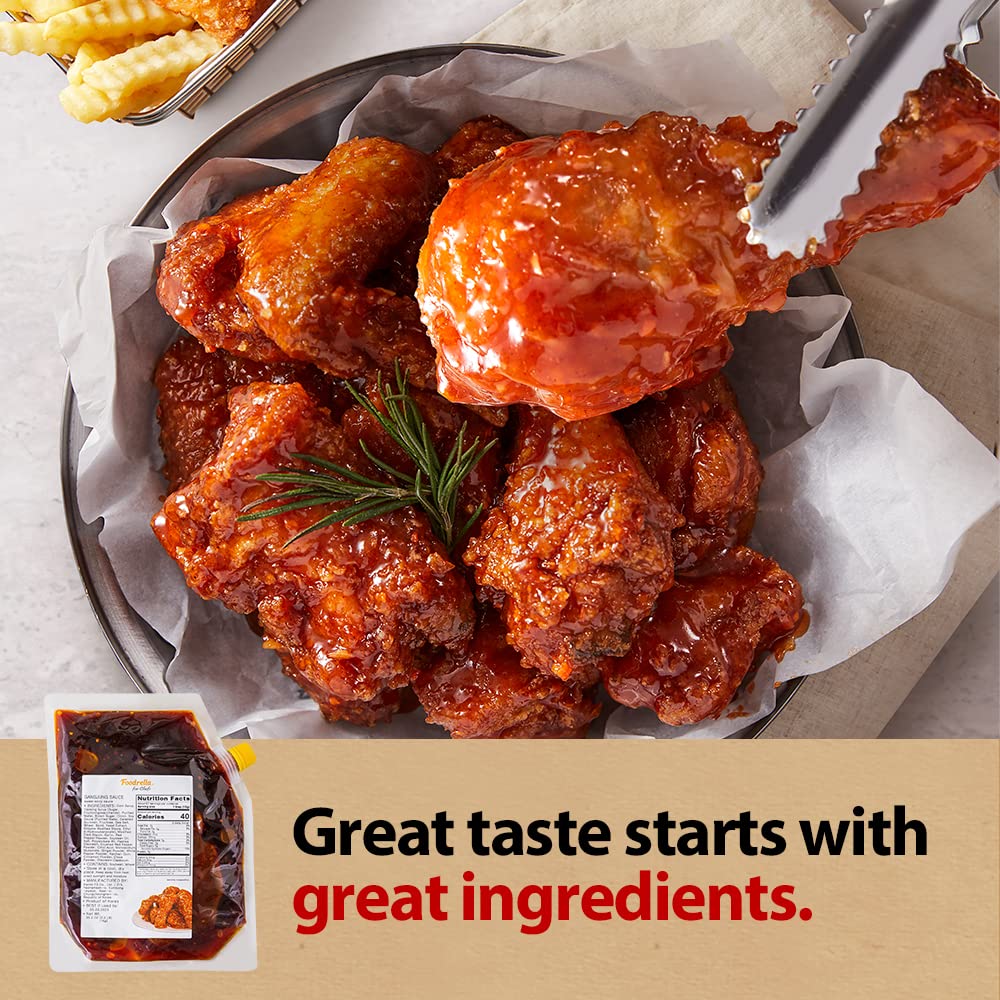 Foodrella Korean Fried Chicken Sweet & Spicy Yangnyeom Gangjung Sauce, 2.2 LB (1kg)