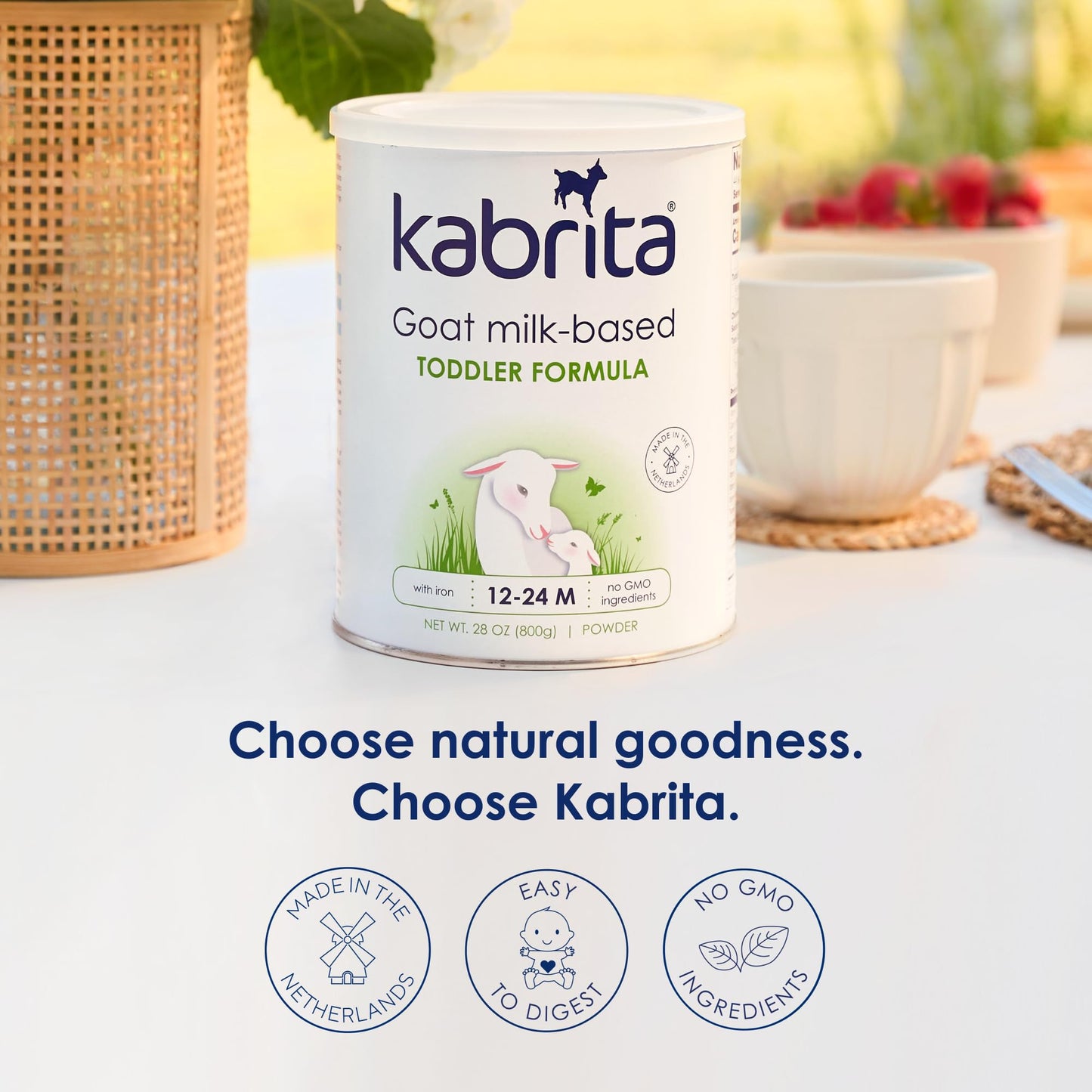 Kabrita Goat Milk-Based Toddler Nutrition Drink, 12–24 Months, Gentle & Easy To Digest, Clean Label Project Certified, Supports Gut Health, Immunity & Brain Development 28Oz (Pack Of 6)
