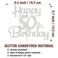 Sotpot Happy 50Th Birthday Cake Topper Silver Glitter 50Th Cake Toppers 50 Birthday Cake Decorations Cheers To 50 Fabulous Party