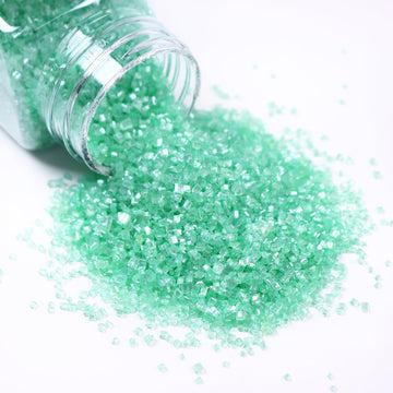 Green Sanding Sugar For Baking Easter Edible Sparkling Sugar Sprinkles Coarse Sugar Crystals For Cake Decoration Cookie Cupcake