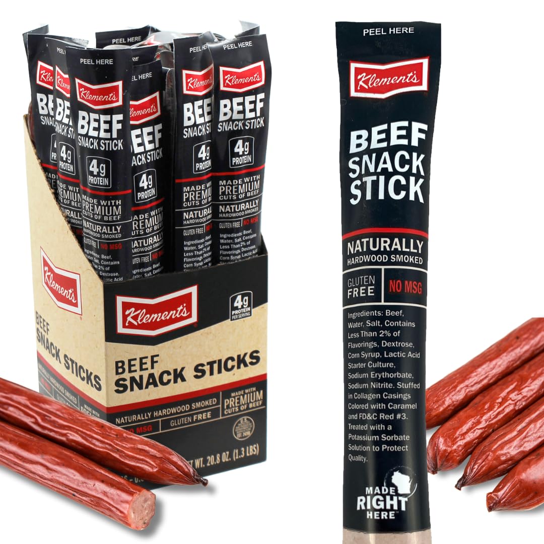 Sugar-Free Original Meat Sticks | 100% Beef, High Protein, Low Carb, Keto, Gluten Free, No MSG, Healthy Beef Sticks Snacks | Ind