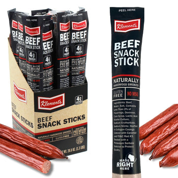 Sugar-Free Original Meat Sticks | 100% Beef, High Protein, Low Carb, Keto, Gluten Free, No MSG, Healthy Beef Sticks Snacks | Ind