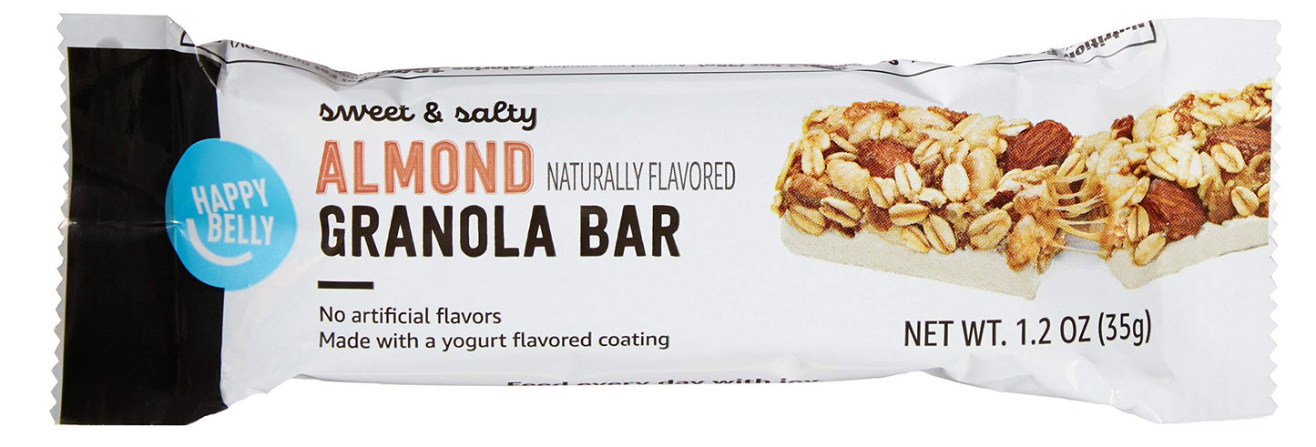 Happy Belly Almond Granola Bars, Sweet & Salty, 1.2 Oz, 6 Count
