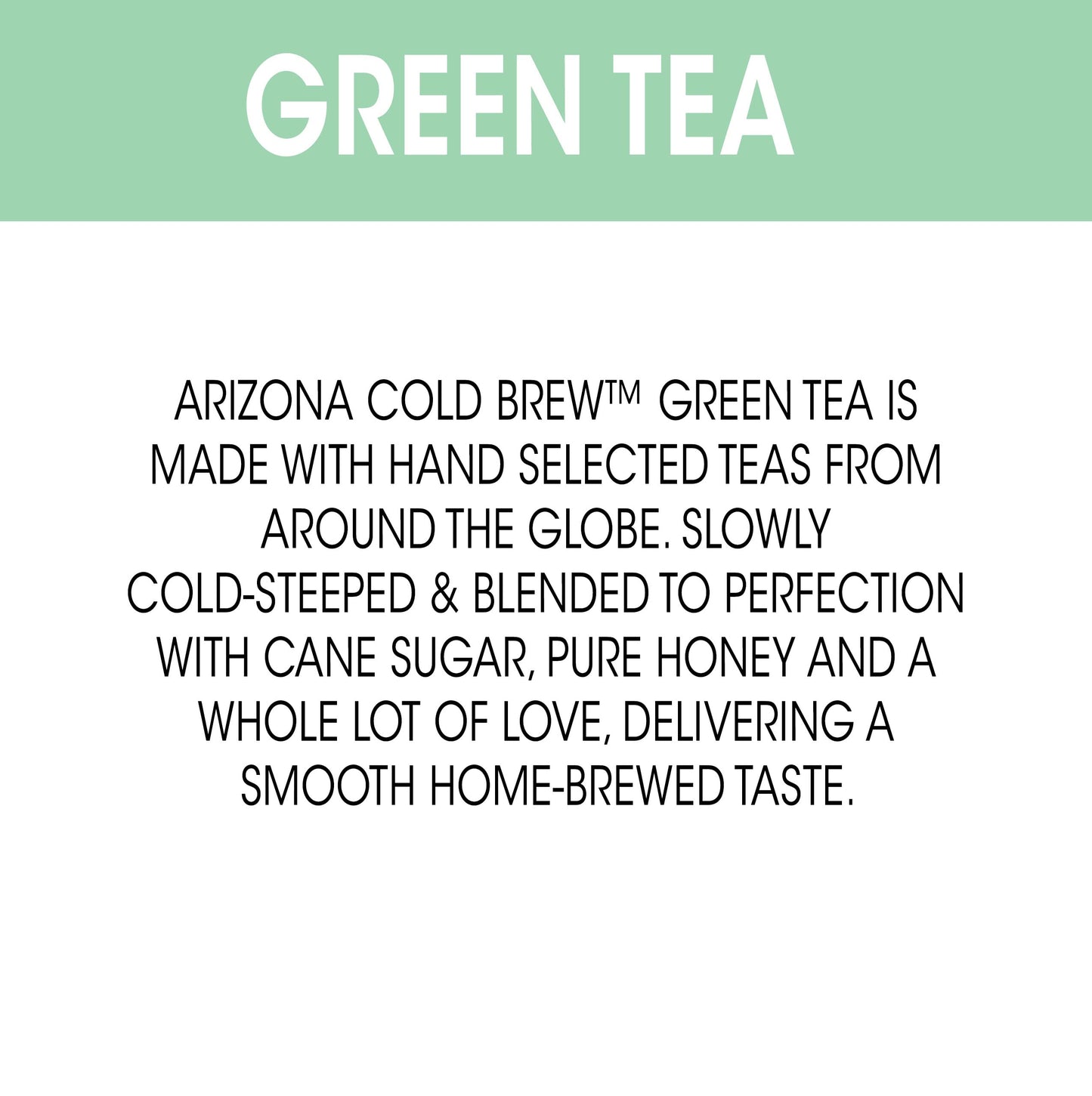 Arizona Cold Brew Green Tea - Premium Cold Brew Iced Tea With Cane Sugar (Pack Of 12)