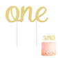 Gold 1St Birthday Topper, Double Sided Glitter, Number One Cake Topper Decoration, One Year Bday Party Decor For Girls And Boys,