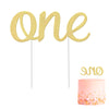 Gold 1St Birthday Topper, Double Sided Glitter, Number One Cake Topper Decoration, One Year Bday Party Decor For Girls And Boys,